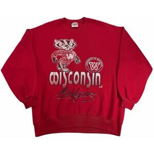 Vintage 90s Wisconsin Badgers Crewneck Men's XL Team Edition Apparel Sweatshirt